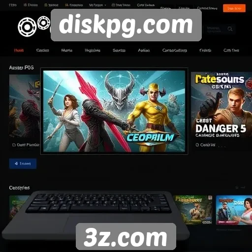 Principais recursos do site de jogos diskpg
